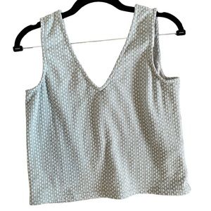 Madewell Jacquard Peekaboo-Back Crop Tank Womens XS